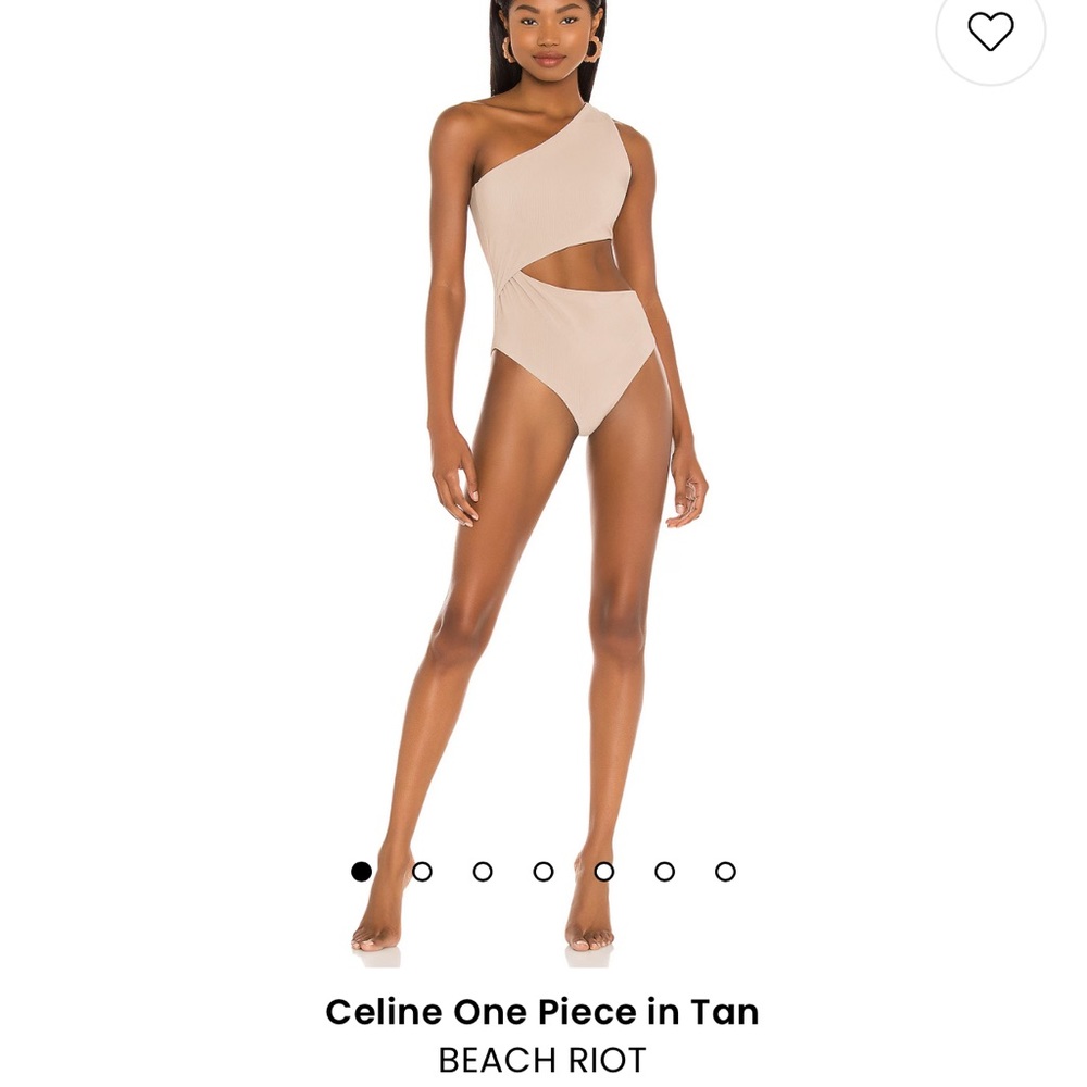 Beach riot one piece cut out Celine tan small